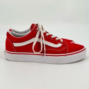 Vans Old Skool Adults Unisex Red Canvas Low Top Sneakers Men’s Size 6/Wmn’s 7.5